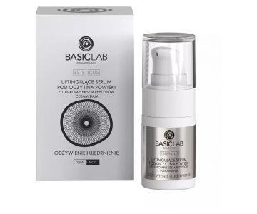 BasicLab Cosmetology Lifting Firming 10 % Peptide Eye serum za okoli oči s ceramidi