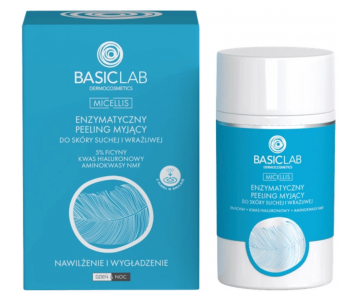 BasicLab Moisturizing & Smoothing encimski piling za suho kožo